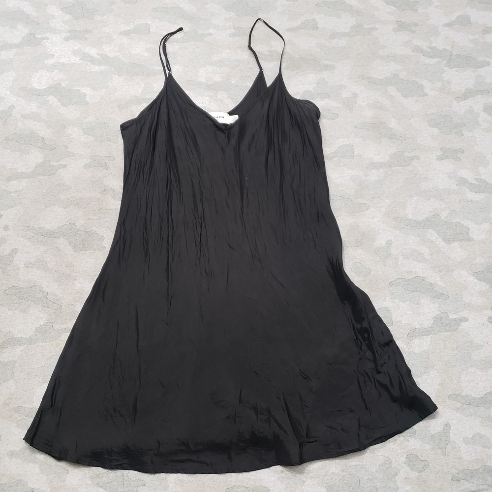 Coach Dress Womens 12 Black Slip Pullover Sleeveless